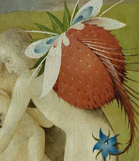 Strawberry bug in Hieronymus Bosch’s Garden of Earthly Delights