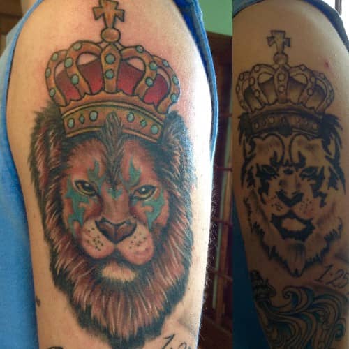 tattoo by Starr, redo lion
