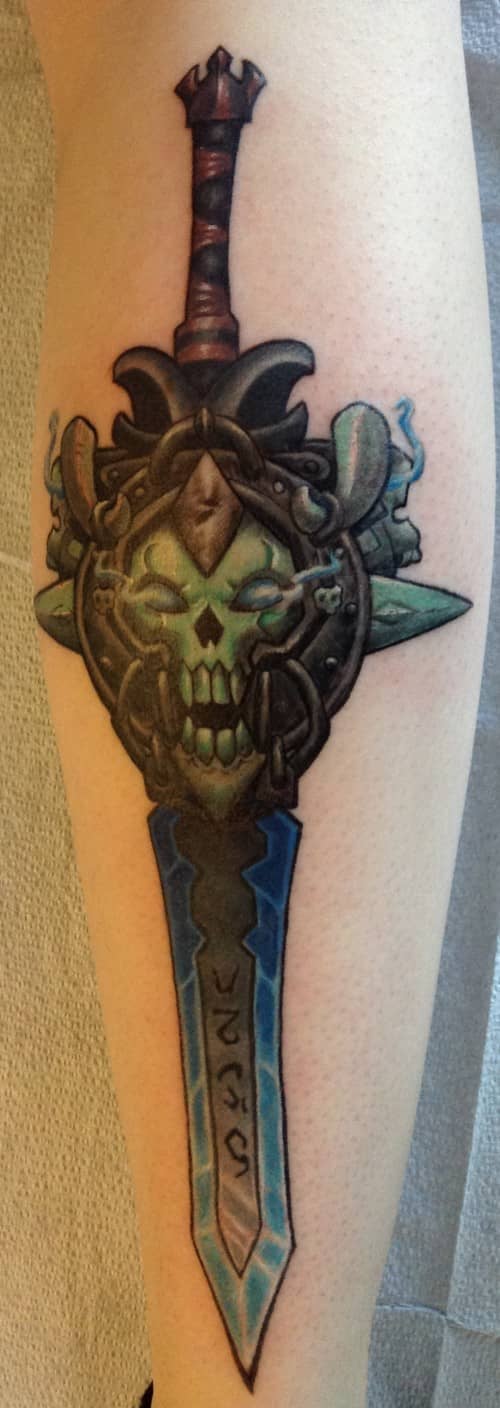 tattoo by Starr, fantasy sword
